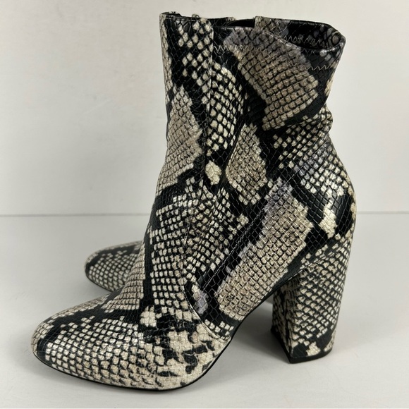 Aldo Elegant Snakeskin Pattern Ankle Boots Size 6.5 - Picture 6 of 9
